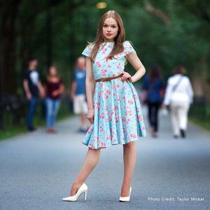 Cap Sleeve Vintage Tea Dress by Chicanary